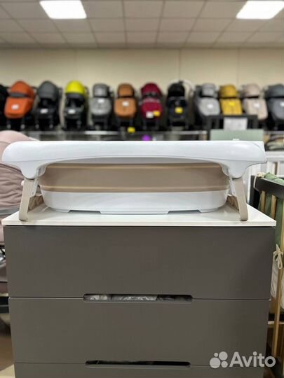 Складная ванночка с термометром и шезлонгом