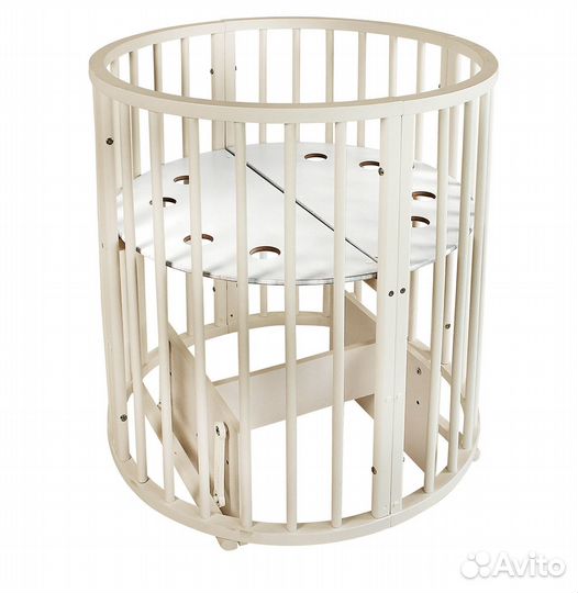 Кроватка трансформер круглая с маятником