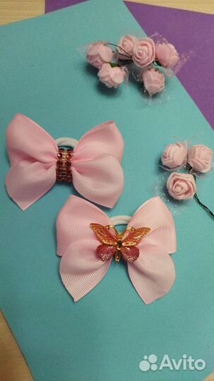 Летние заколки, бантики, резинки
