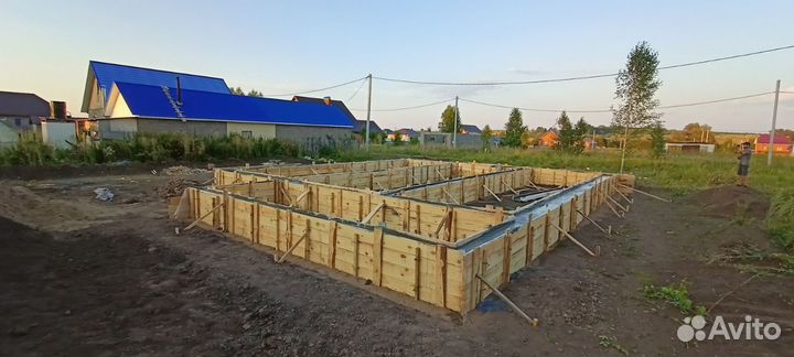Заливка фундамента