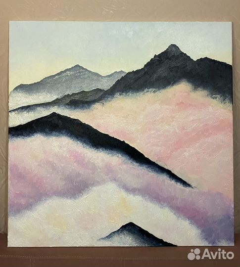 Картина маслом на холсте Горный Пейзаж