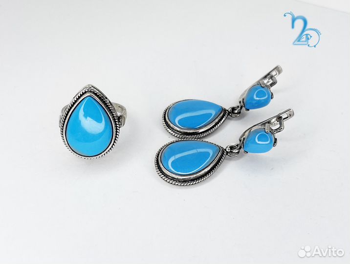 Серебряные комплекты с бирюзой