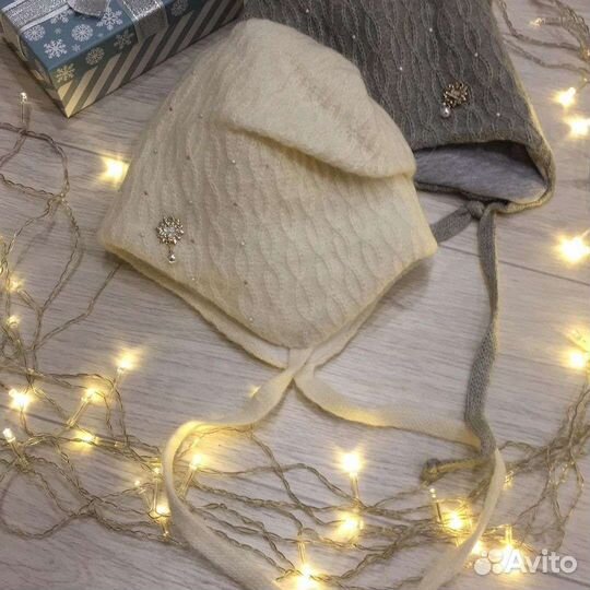 Шапка зимняя для девочки 52 54 новая