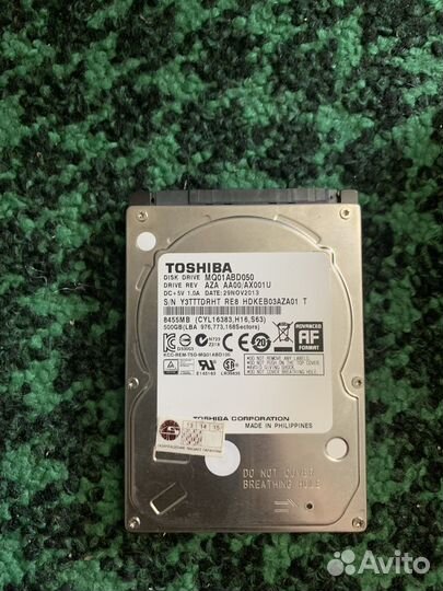 Жесткий диск toshiba 500gb