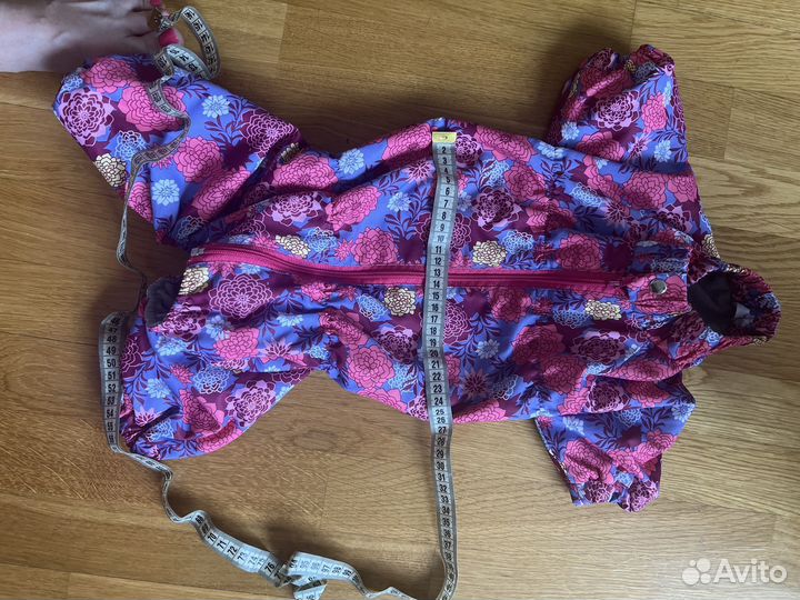 Дождевик на флисе для средней собаки