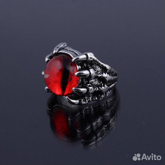 Кольцо большое Глаз Дракона (микс) (Красный)