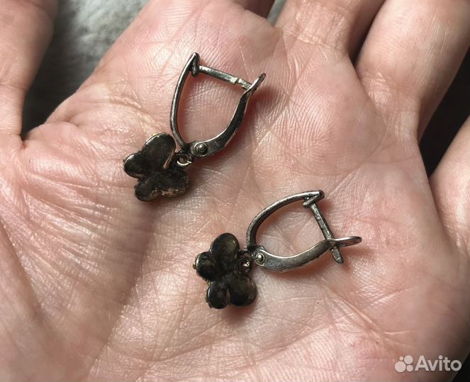 Нежные бабочки микро камни посеребрение ювелирные