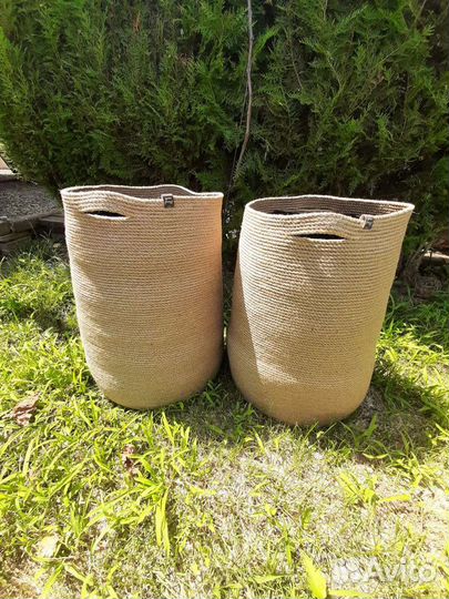 Корзина бельевая из джута