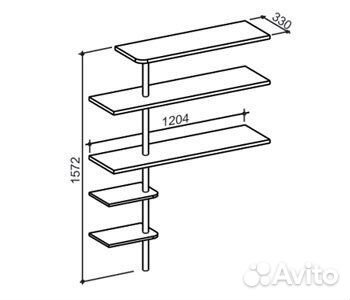 Полка-стеллаж настенная новая