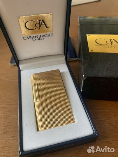 Зажигалка газовая caran D'ache vintage gold