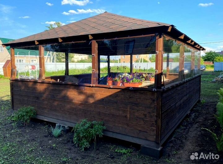 Жидкие окна для беседки