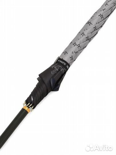 Зонт трость Три Слона 1888 (2888) серо-чёрный