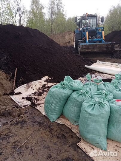 Доставка чернозема в мешках,плодородный грунт