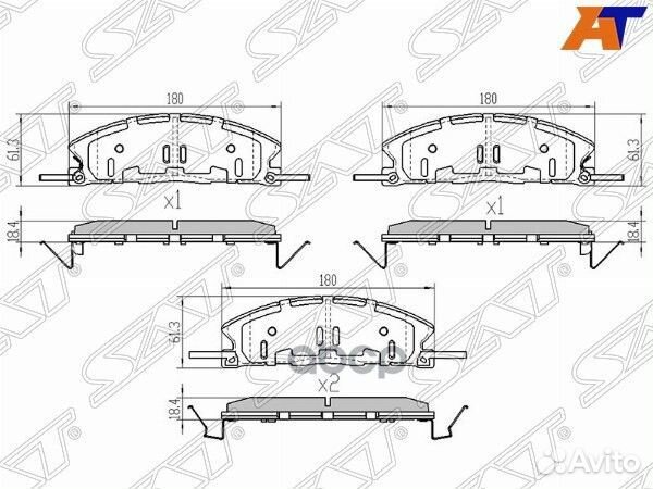 Колодки тормозные дисковые перед stdg1Z2001D Sat