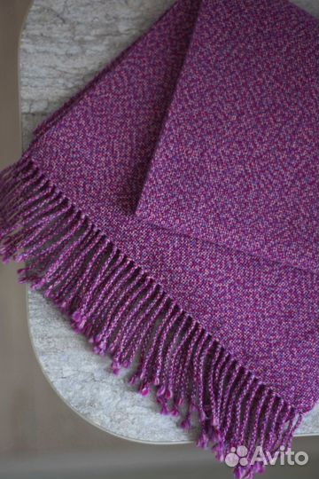 Шарф домотканый меланжевый 100 меринос