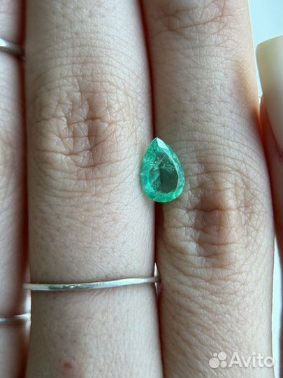 Изумруд природный в огранке груша 1,12ct