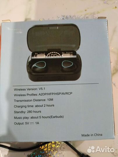 Наушники М10 беспроводные с повербанком