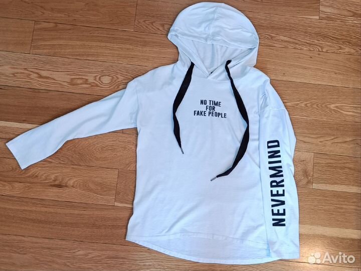 Худи белое женское весна-лето