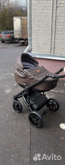 Детская коляска Baby Merc Zipy Q кожа 2 в 1