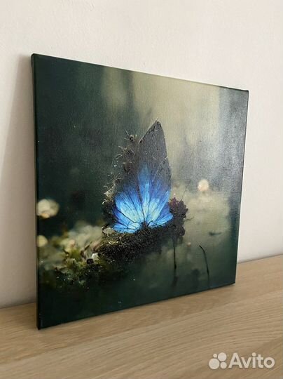 Картина Лесной Кораблик 40х40 см принт холст