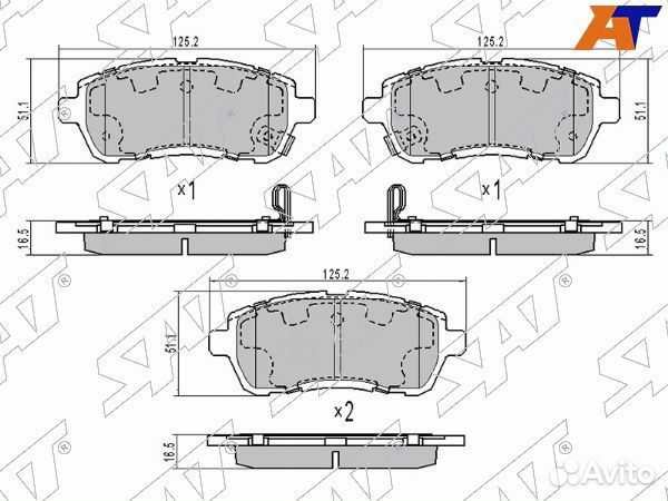 Колодки тормозные Передние mazda demio