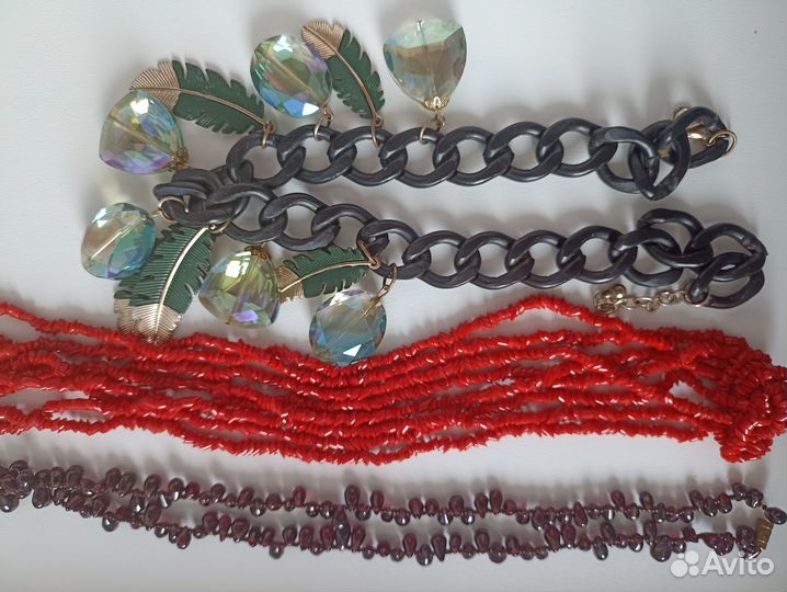 Чешская бижутерия с морозным стеклом