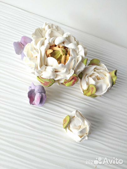 Десерт цветы из зефира