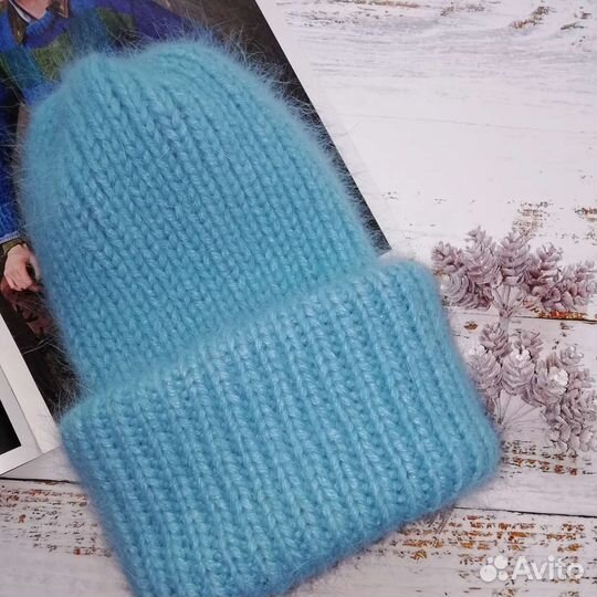 Вязаная шапка (пух норки)