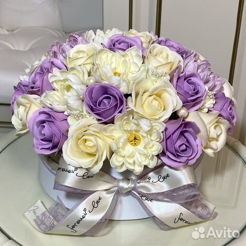 Букет из мыльных роз и мыльных хризантем