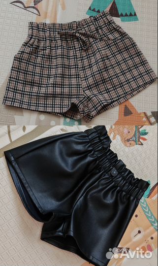 Чёрные и коричневые шорты для девочки GJ, р. 98