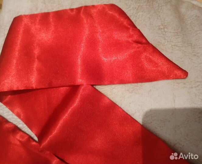 Пояс атласный, красный