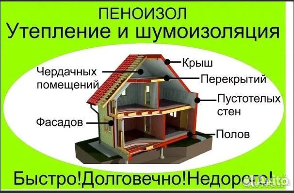 Пеноизол - утепление домов, рассрочка