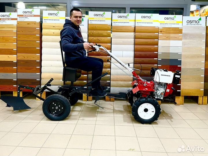 Мотоблок дизельный Honda 12HP+ адаптер