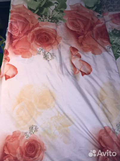 Простыня и пододеяльник цветы