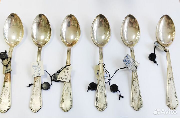 Набор чайных ложек серебряные