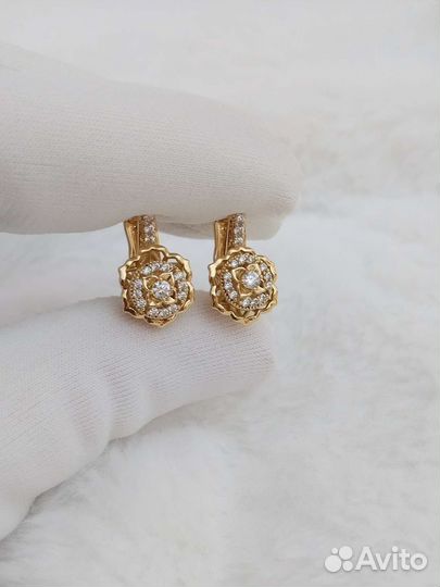 Серьги золото медицинское