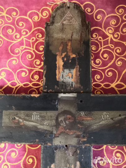 Крест Распятие Православный напрестольный 18 век