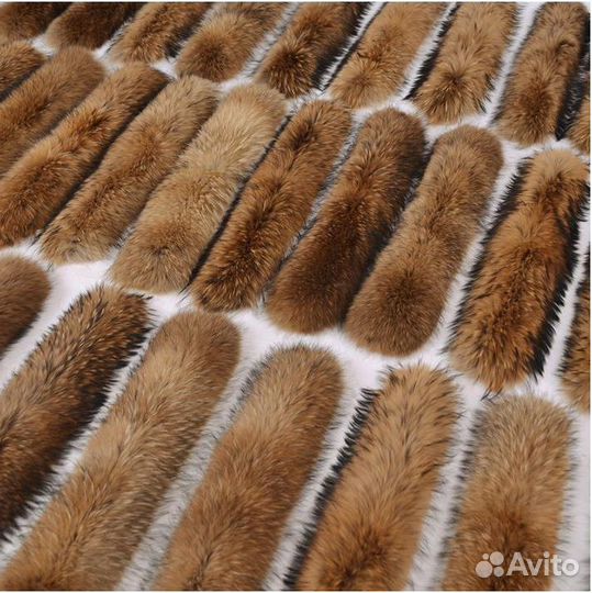 Меховые опушки из натурального енота оптом