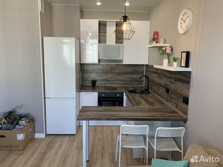 Кухня в студию с барной стойкой ксп:34434