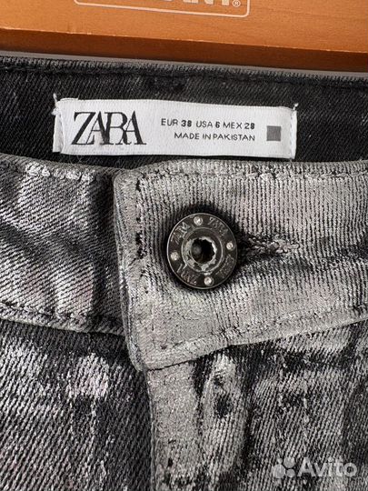 Джинсы Zara 38 Оригинал Блестящие женские