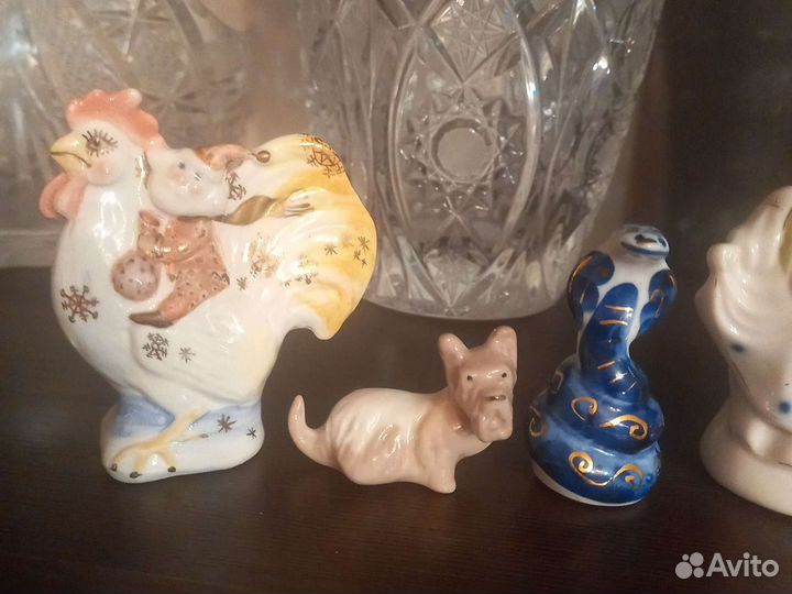 Статуэтки,фигурки лфз,барановка,гжель