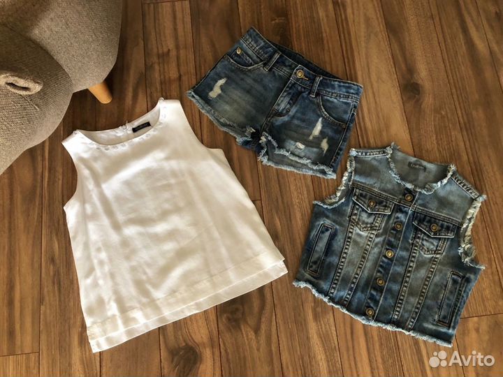 Шорты и жилет джинсовые Gulliver 122 128