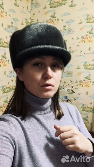 Мужская шапка мех морского котика