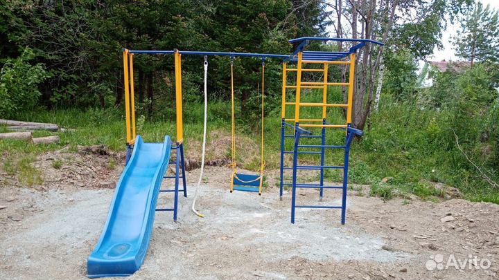 Уличный спортивный комплекс качеля и канат