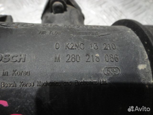 Датчик массового расхода воздуха Spectra (00-11)\Shuma (97-04) б/у (арт. 0K2NC13210)