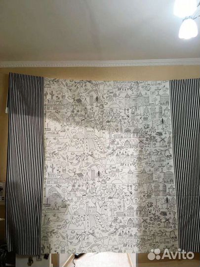 Комплект шторы Икеа 260х240 см и 3 наволочки