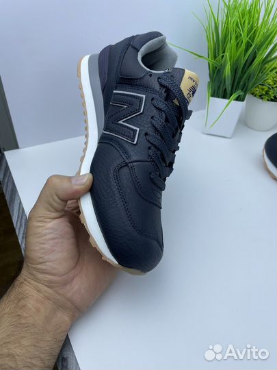 Кроссовки new balance 574 кожаные