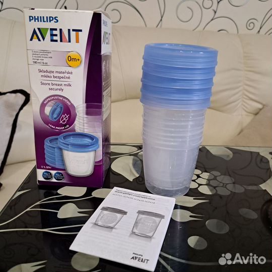 Контейнеры для заморозки грудного молока avent