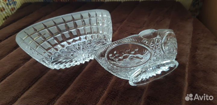 Хрустальная салатница СССР