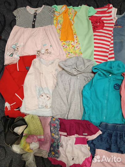 Большой пакет вещей на девочку 92 98